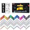 36-Color Fabric Markers Set - Permanent Markers for T-Shirts, Clothes, Sneakers, and Jeans with 11 Stencils and 1 Fabric Sheet, Ideal for Kids and Adults Painting and Writing